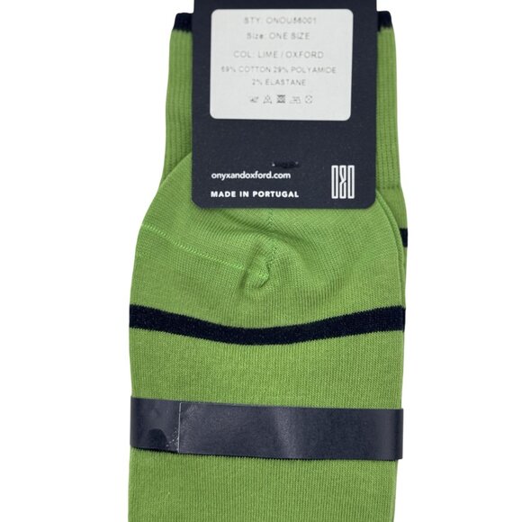 NEW Made in Portugal Onyx & Oxford Socks One Size Cotton Elegant striped socks - Picture 8 of 14